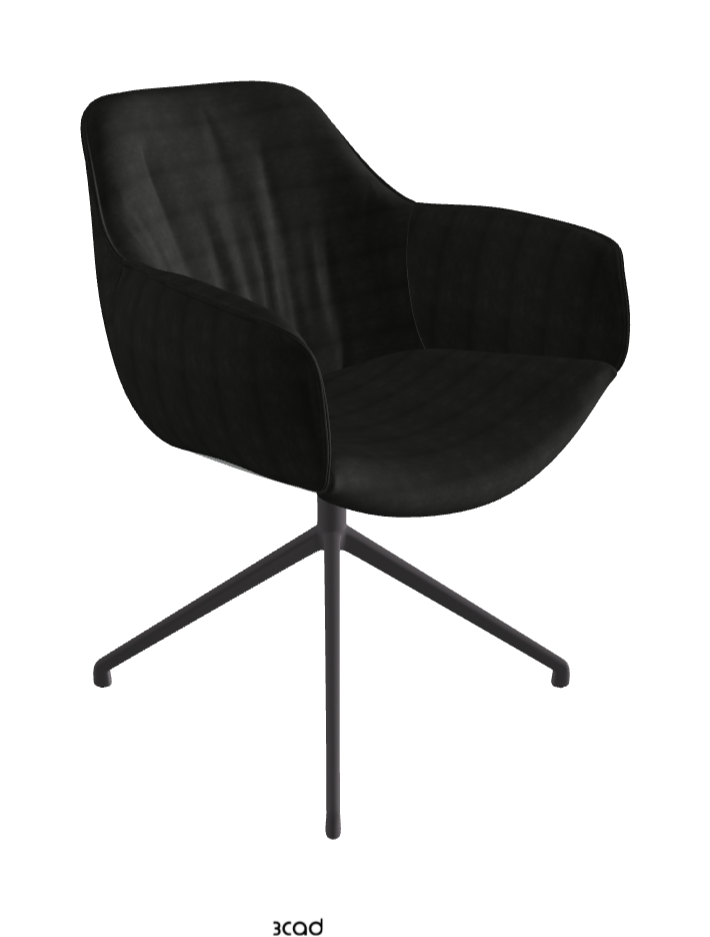 Cattelan Italia Scarlett Turn Swivel Dining Armchair – Fabric