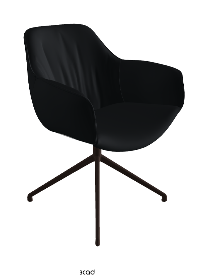 Scarlett Turn Swivel Dining Armchair_Bronze Embossed_Soft Leather_Atlantico