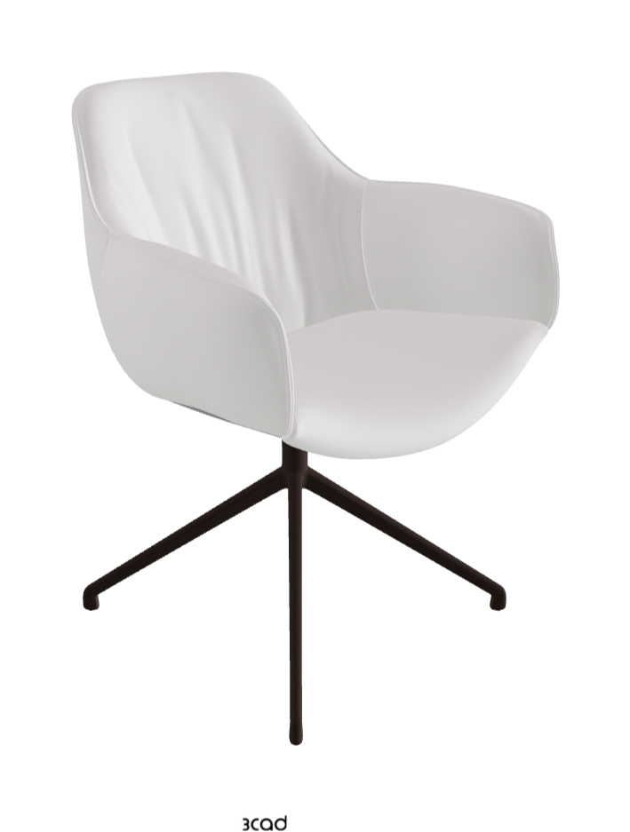 Scarlett Turn Swivel Dining Armchair_Bronze Embossed_Soft Leather_Canova