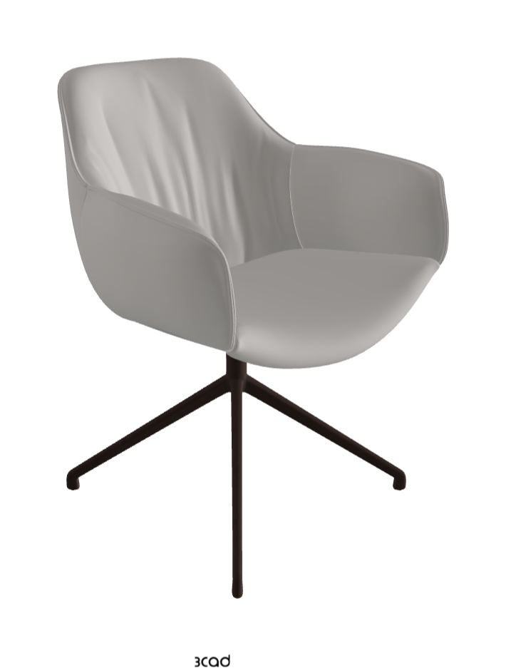 Scarlett Turn Swivel Dining Armchair_Bronze Embossed_Soft Leather_Nardo