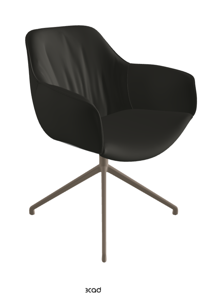 Scarlett Turn Swivel Dining Armchair_Titanium Embossed_Synthetic Leather_London