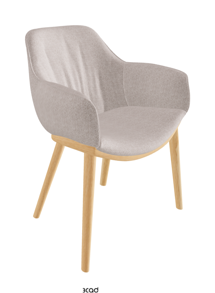 Scarlett Wood Dining Armchair_Natural Ashwood_Fabric_B242