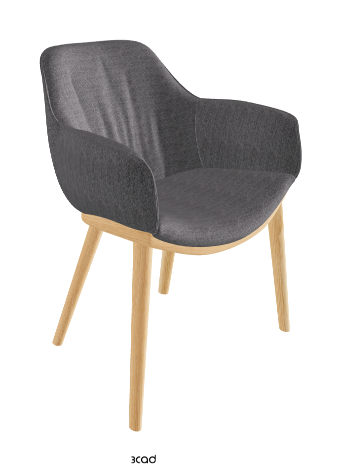 Scarlett Wood Dining Armchair_Natural Ashwood_Fabric_B244