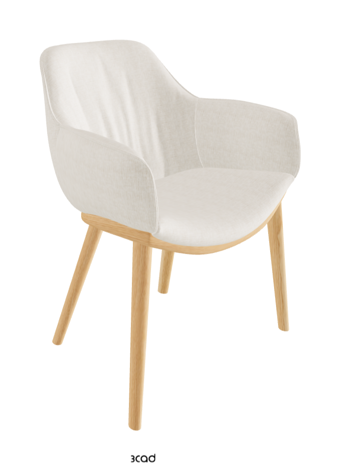 Scarlett Wood Dining Armchair_Natural Ashwood_Fabric_B610