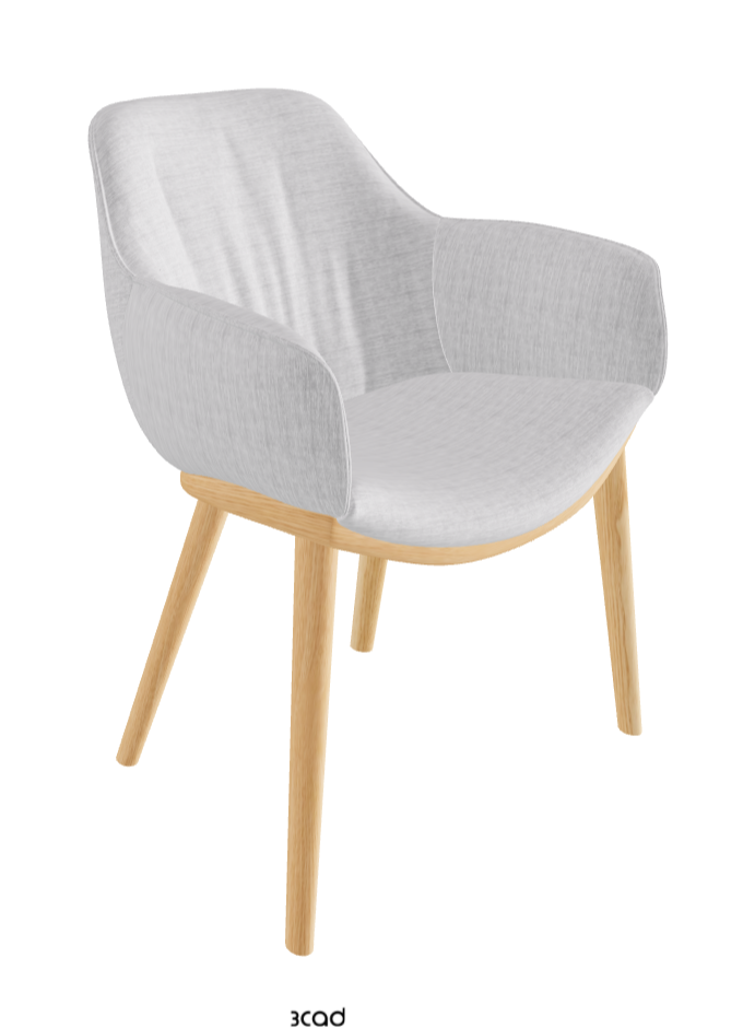 Scarlett Wood Dining Armchair_Natural Ashwood_Fabric_B810