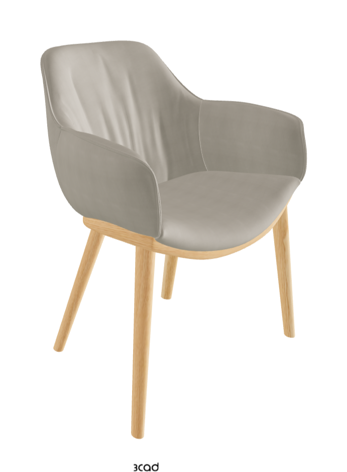 Scarlett Wood Dining Armchair_Natural Ashwood_Fabric_B924