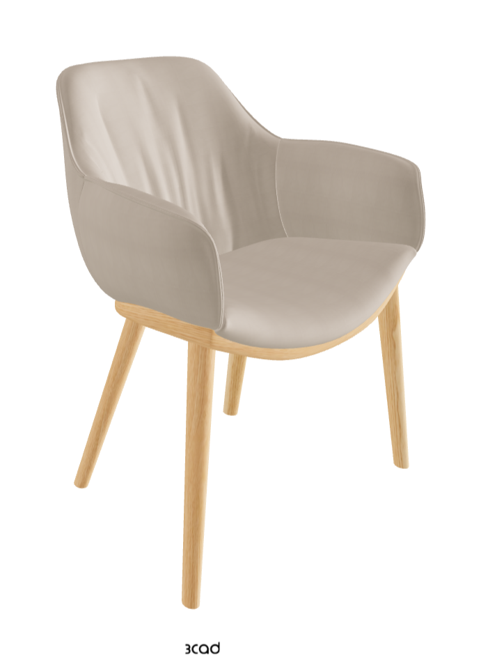 Scarlett Wood Dining Armchair_Natural Ashwood_Fabric_B926