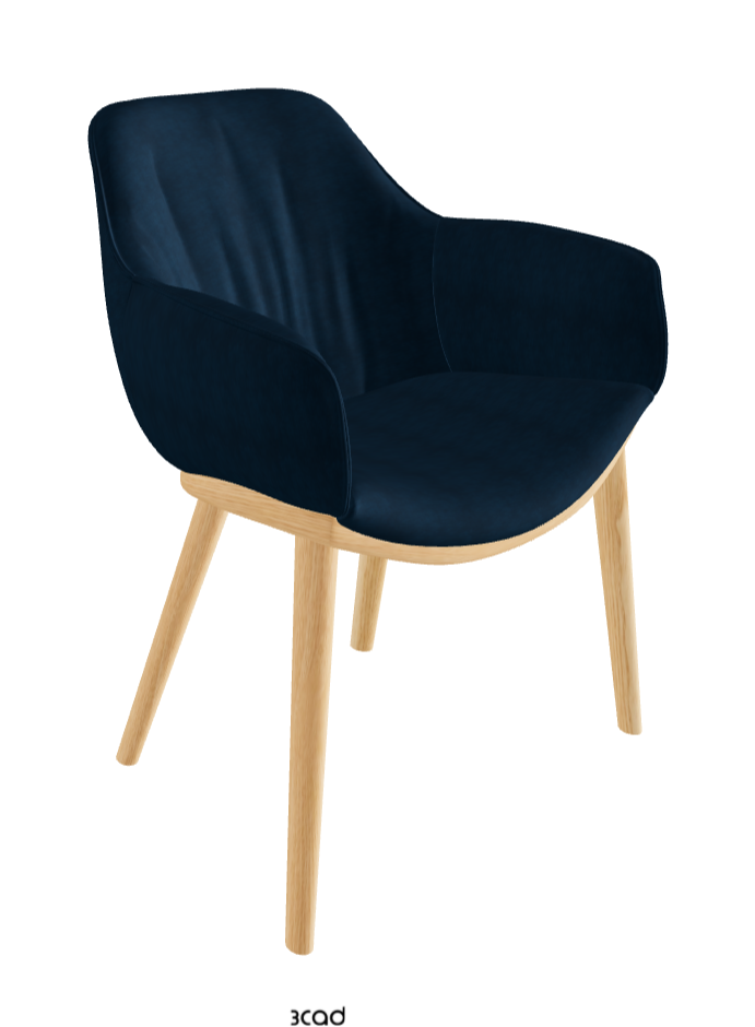 Scarlett Wood Dining Armchair_Natural Ashwood_Fabric_B929