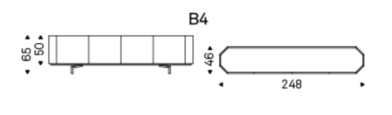 Ex Display 4 Door Cattelan Italia Chelsea Sideboard
