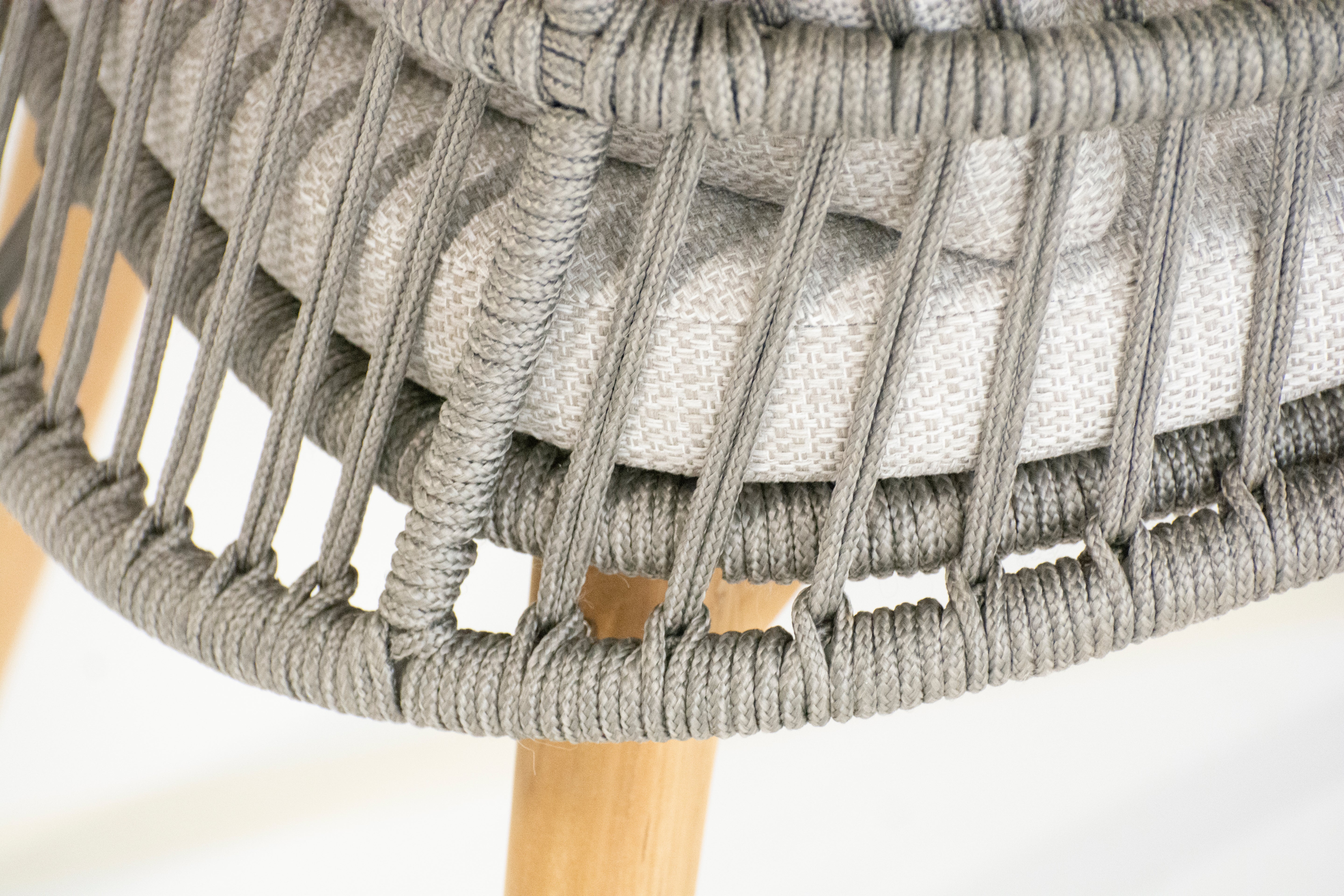 4 Seasons Outdoor Sempre Dining Chair Teak Silver Grey With 2 Cushions (Packed In 2's)