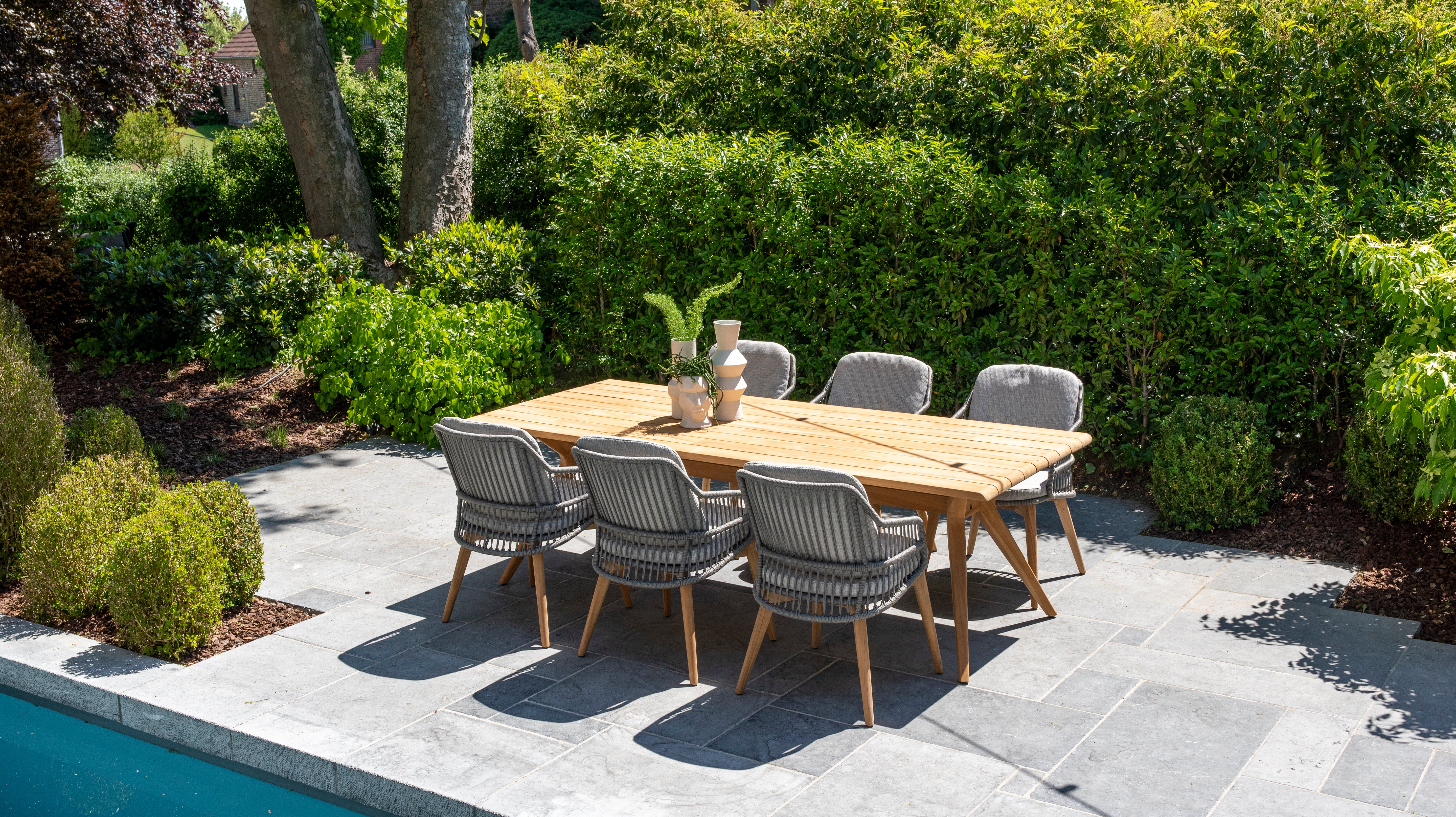 4 Seasons Outdoor Belair Dining Table Natural Teak 240 X 100 Cm