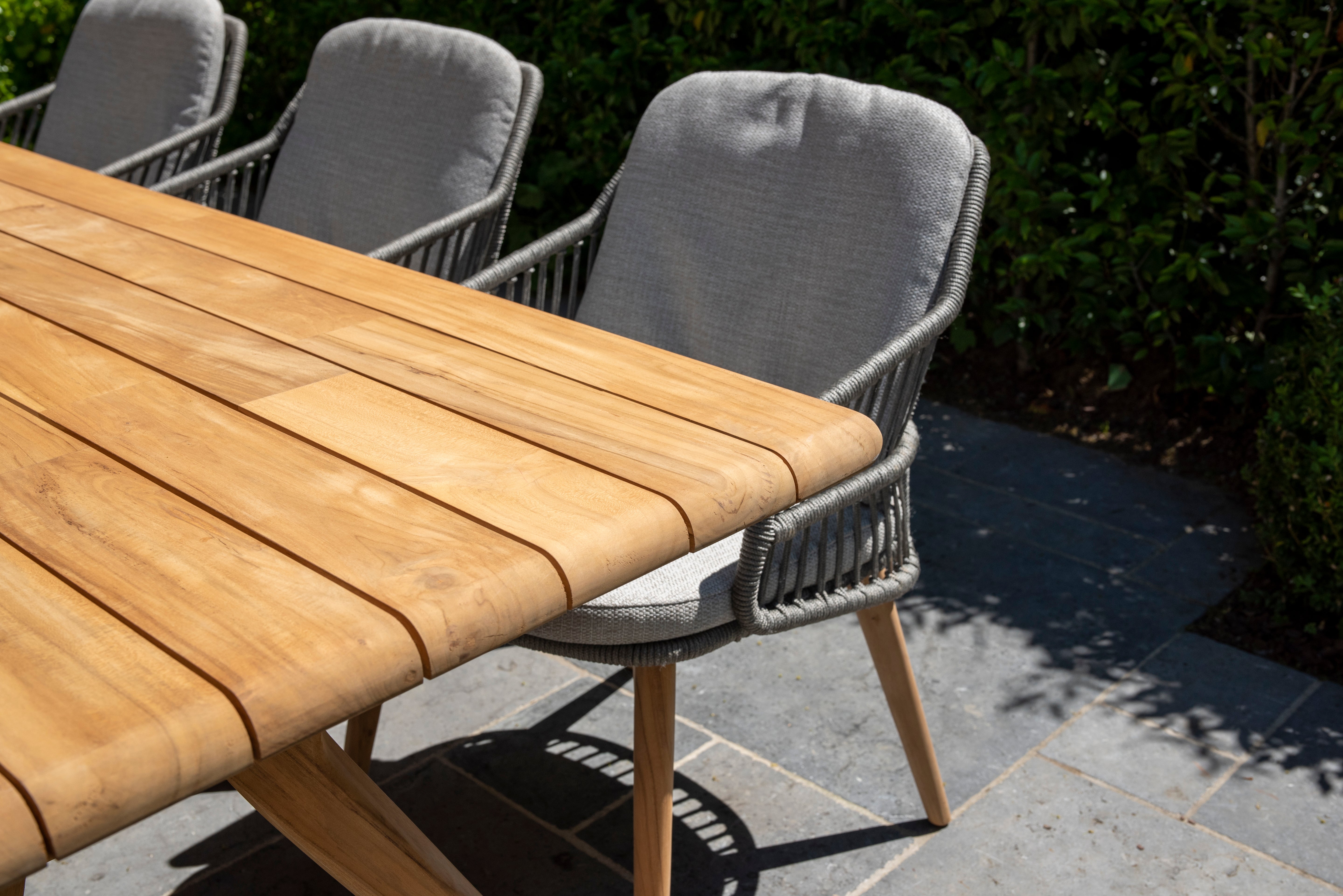 4 Seasons Outdoor Belair Dining Table Natural Teak 240 X 100 Cm