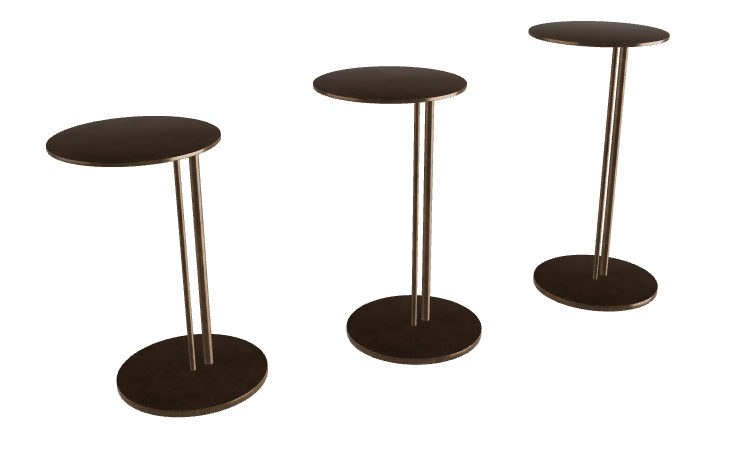 Cattelan Italia Sting Brushed Coffee Table Set Of 3 ø26