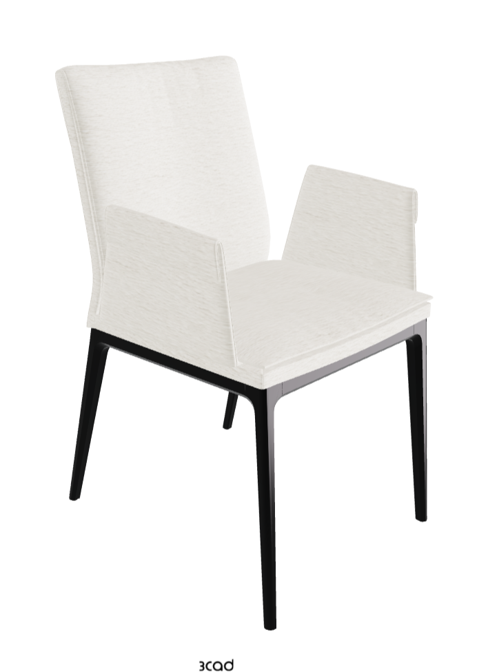 Sofia Dining Armchair_Matt Black_Fabric_B240