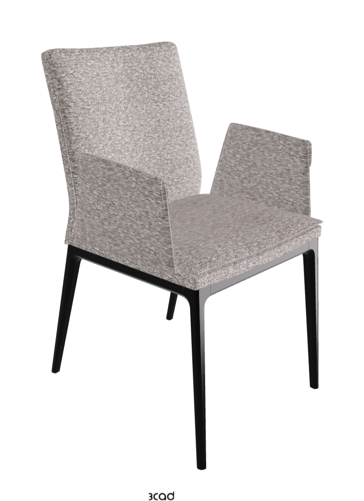 Sofia Dining Armchair_Matt Black_Fabric_B243