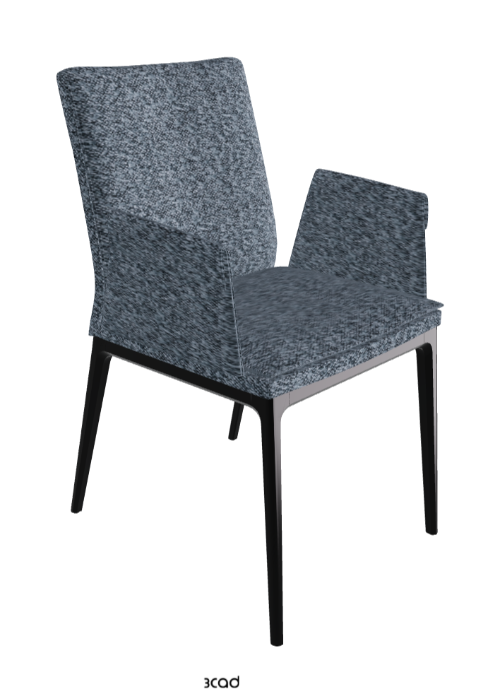 Sofia Dining Armchair_Matt Black_Fabric_B245