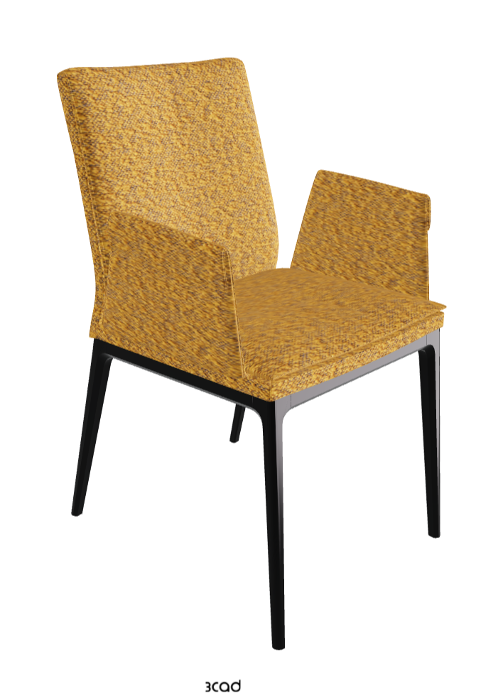 Sofia Dining Armchair_Matt Black_Fabric_B247