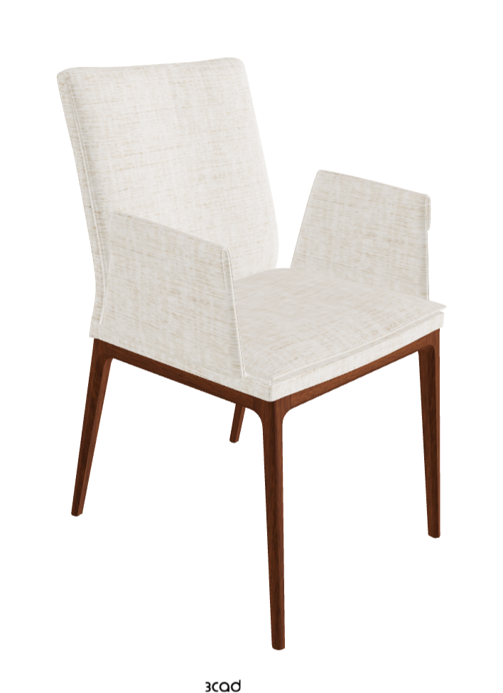 Sofia Dining Armchair_Walnut Canaletto Stained Beech_Fabric_B610