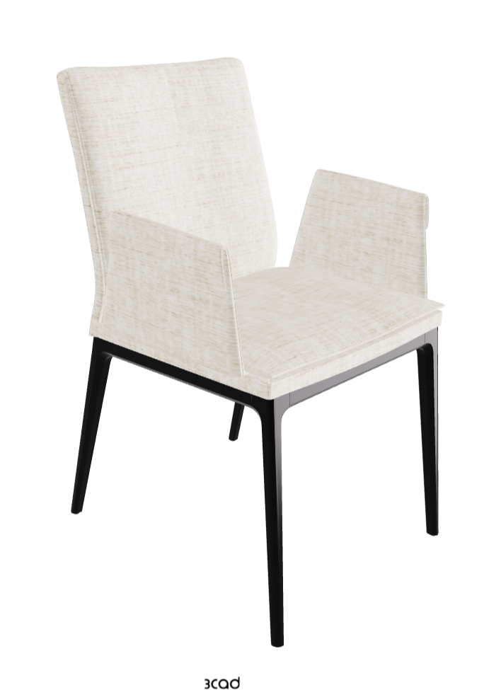 Sofia Dining Armchair_Matt Black_Fabric_B610