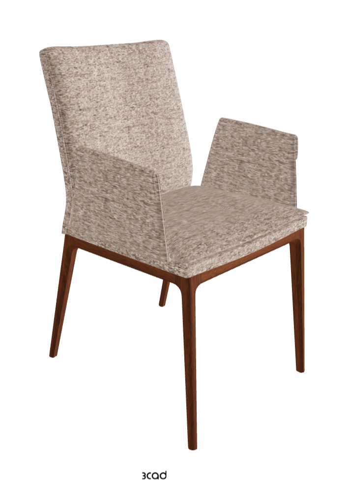 Sofia Dining Armchair_Walnut Canaletto Stained Beech_Fabric_B731