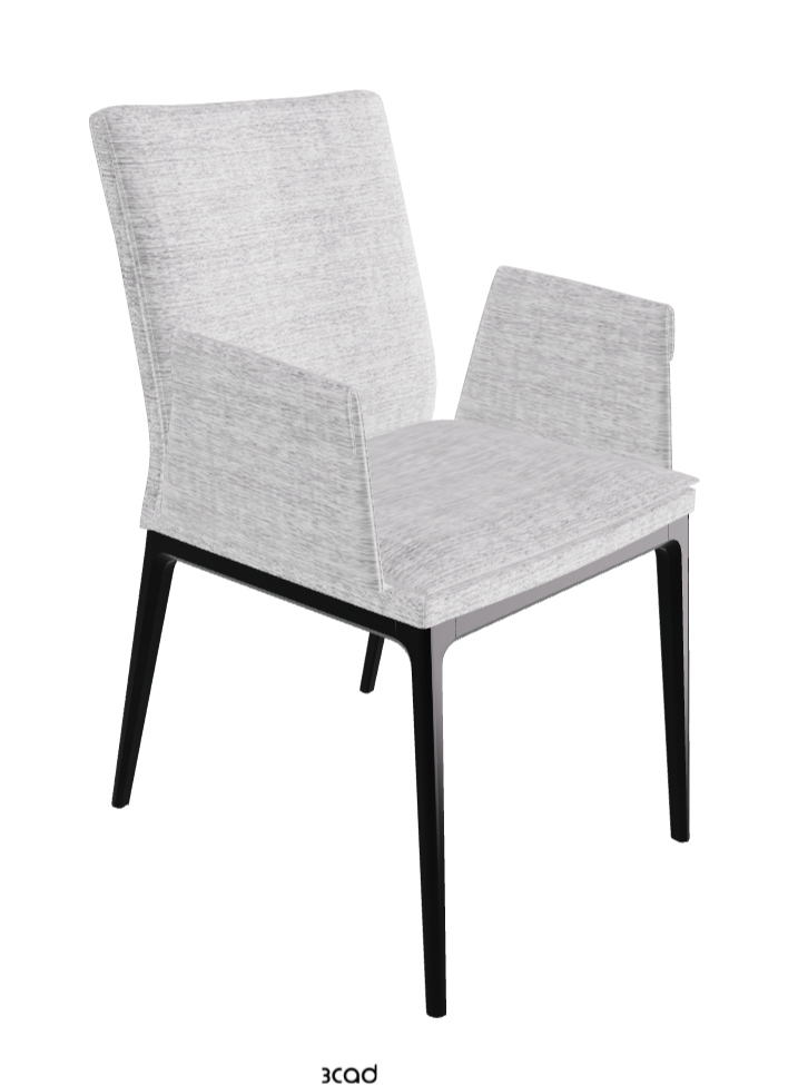 Sofia Dining Armchair_Matt Black_Fabric_B810