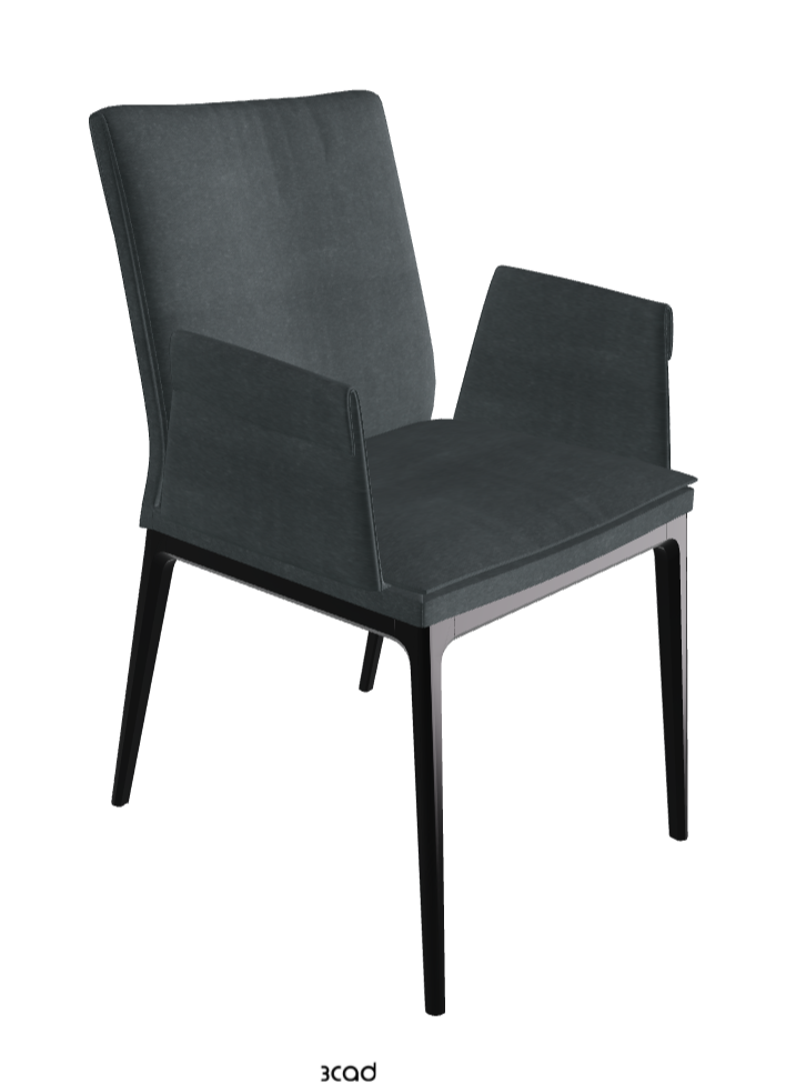 Sofia Dining Armchair_Matt Black_Fabric_B927