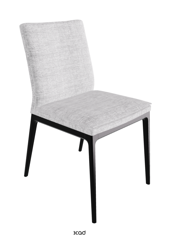 Sofia Dining Chair_Matt Black_Fabric_B810