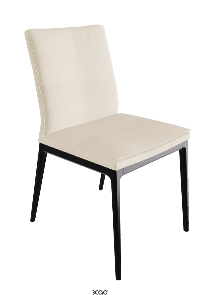 Sofia Dining Chair_Matt Black_Fabric_B922