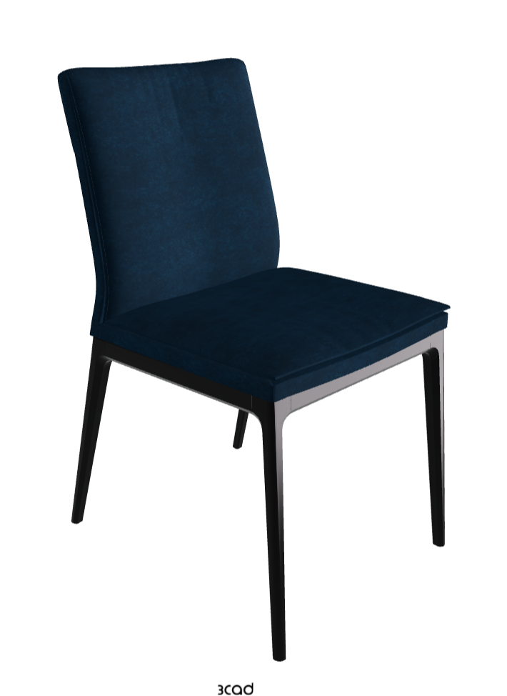 Sofia Dining Chair_Matt Black_Fabric_B929