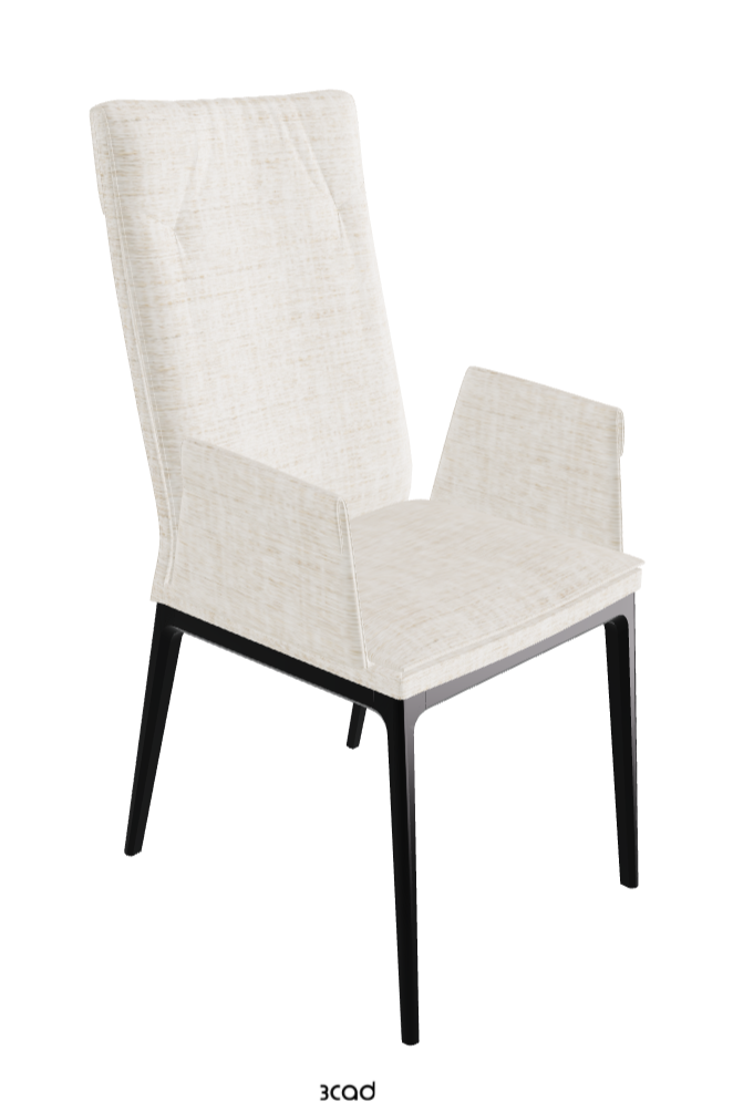 Sofia High Back Dining Armchair_Matt Black_Fabric_B610