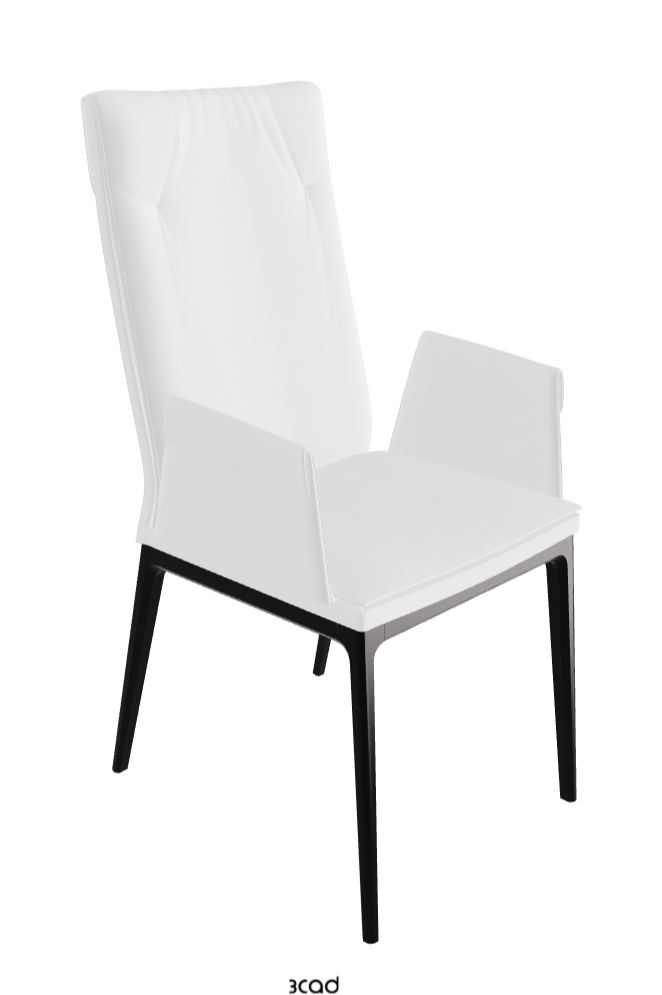 Sofia High Back Dining Armchair_Matt Black_Fabric_B920