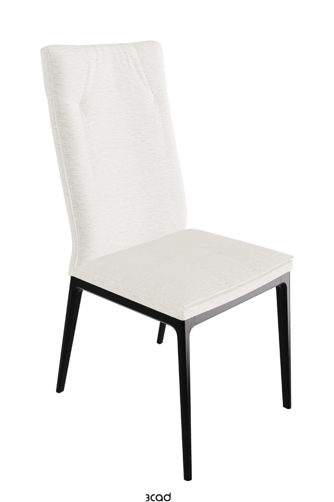 Sofia High Back Dining Chair_Matt Black_Fabric_B240