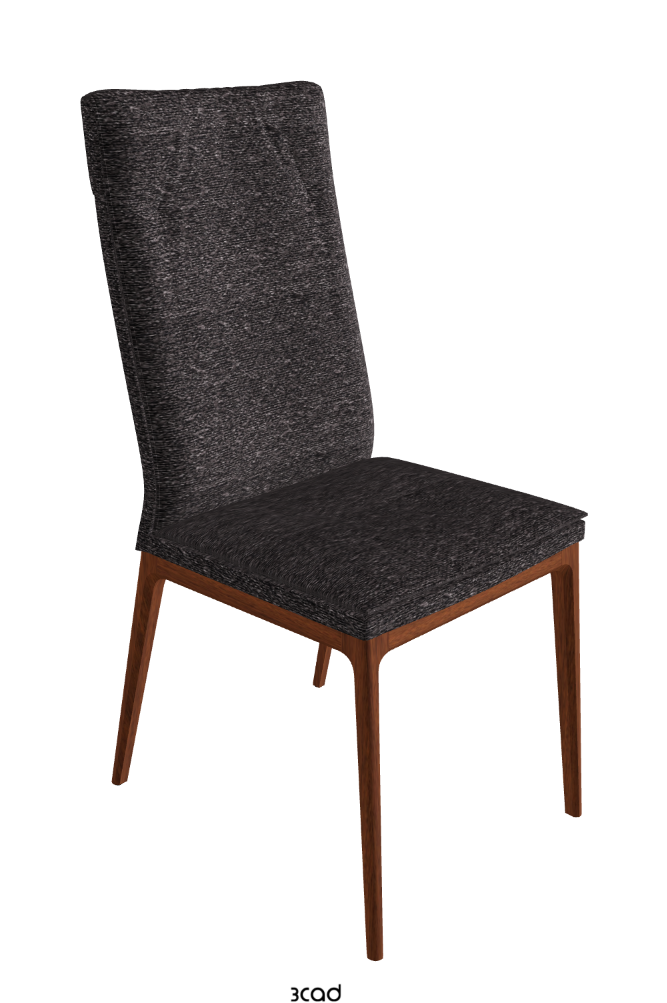 Sofia High Back Dining Chair_Walnut Canaletto Stained Beech_Fabric_B246