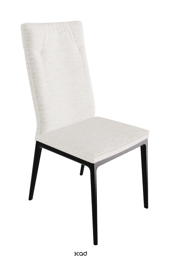 Sofia High Back Dining Chair_Matt Black_Fabric_B730