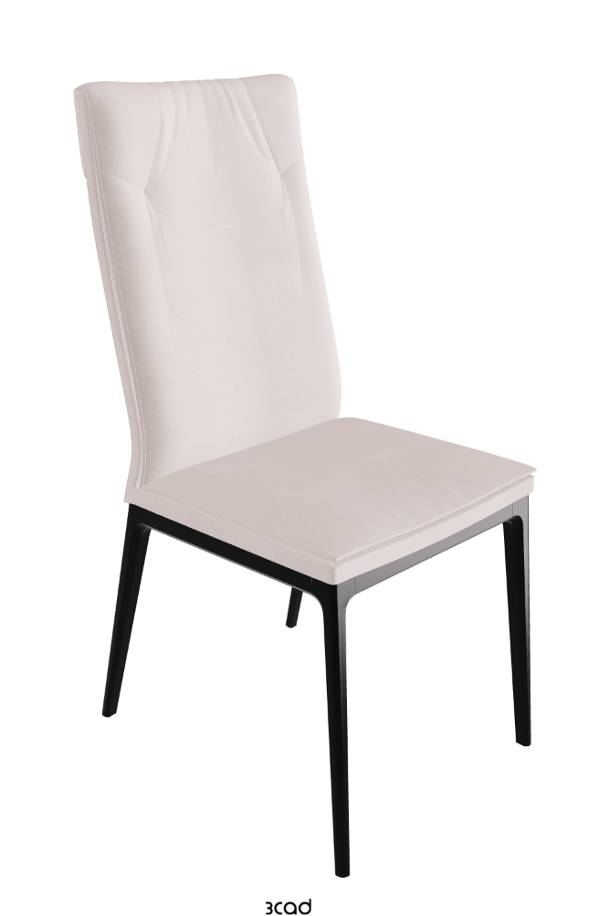 Sofia High Back Dining Chair_Matt Black_Fabric_B923