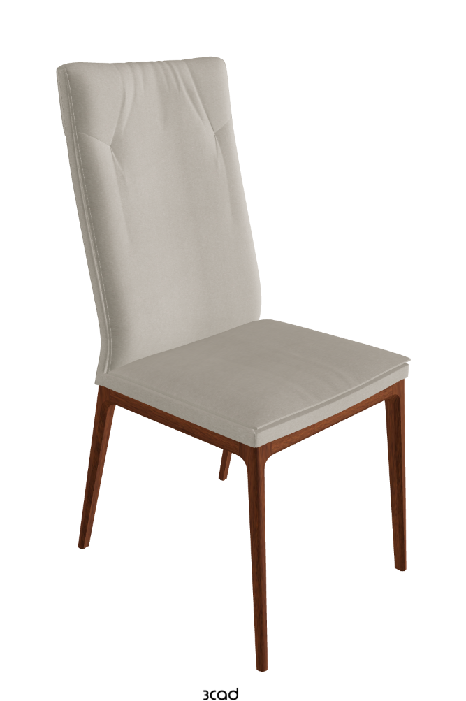 Sofia High Back Dining Chair_Walnut Canaletto Stained Beech_Fabric_B924