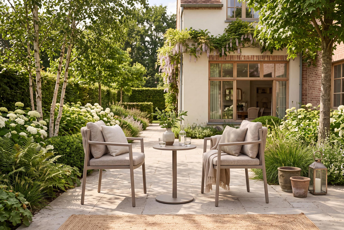 4 Seasons Outdoor Solenza 2 Seat 60cm Round Ceramic Bistro Table