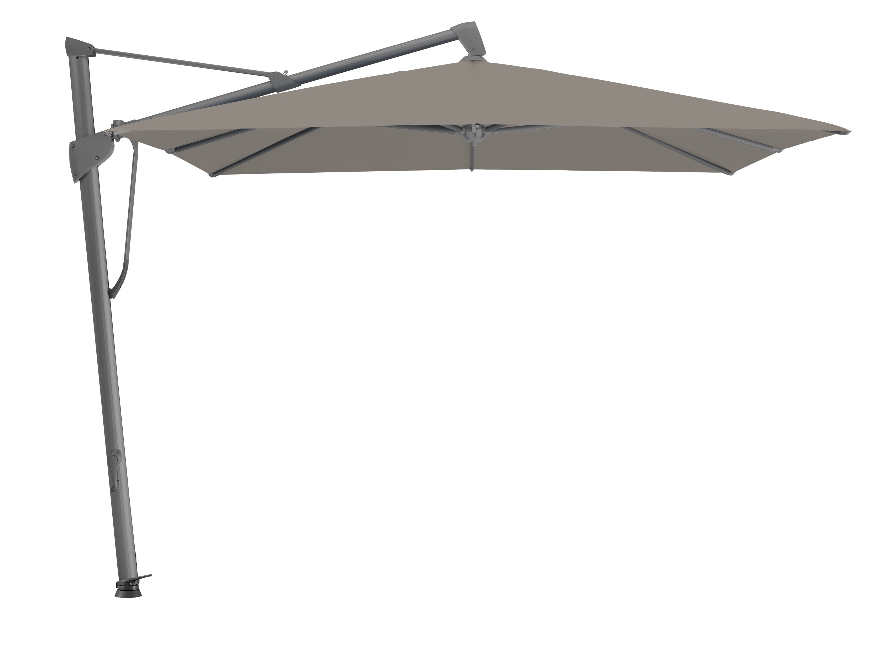 Sombrano 3.5x3.5m Taupe Canopy With Official Glatz Moveable Concrete Base