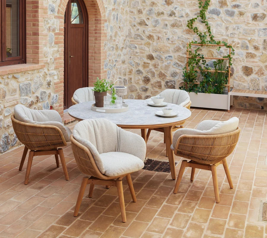 Cane-line Stay Chair with Teak Swivel