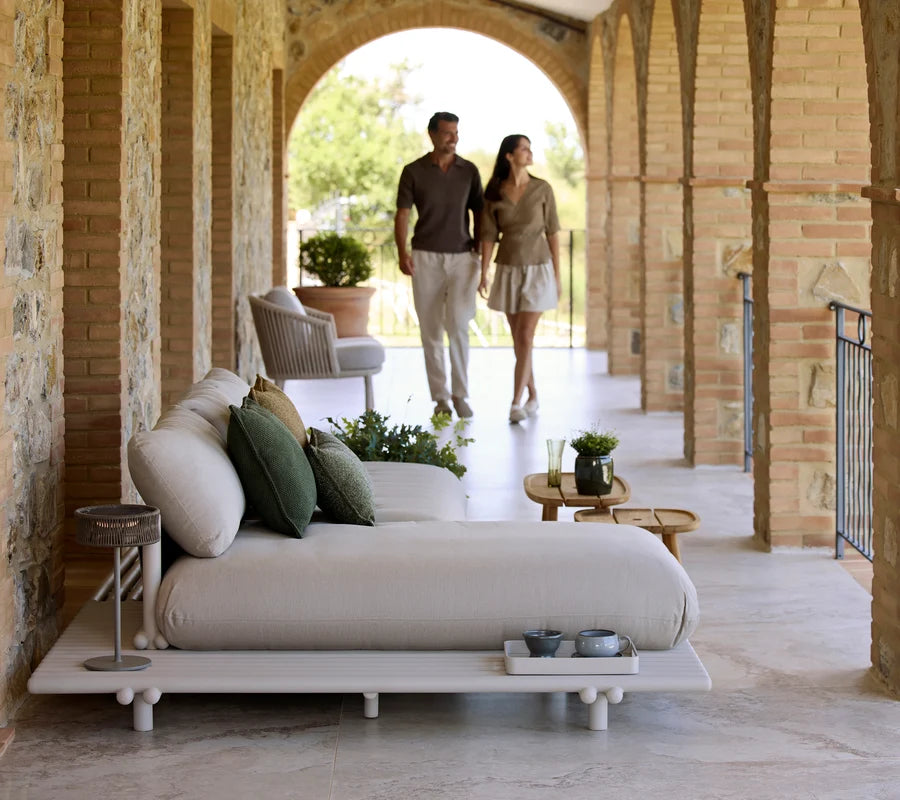 Cane-line Sticks Platform Sofa With Chaise Lounge