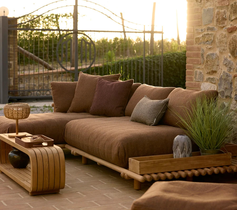 Cane-line Sticks Platform Sofa With Chaise Lounge