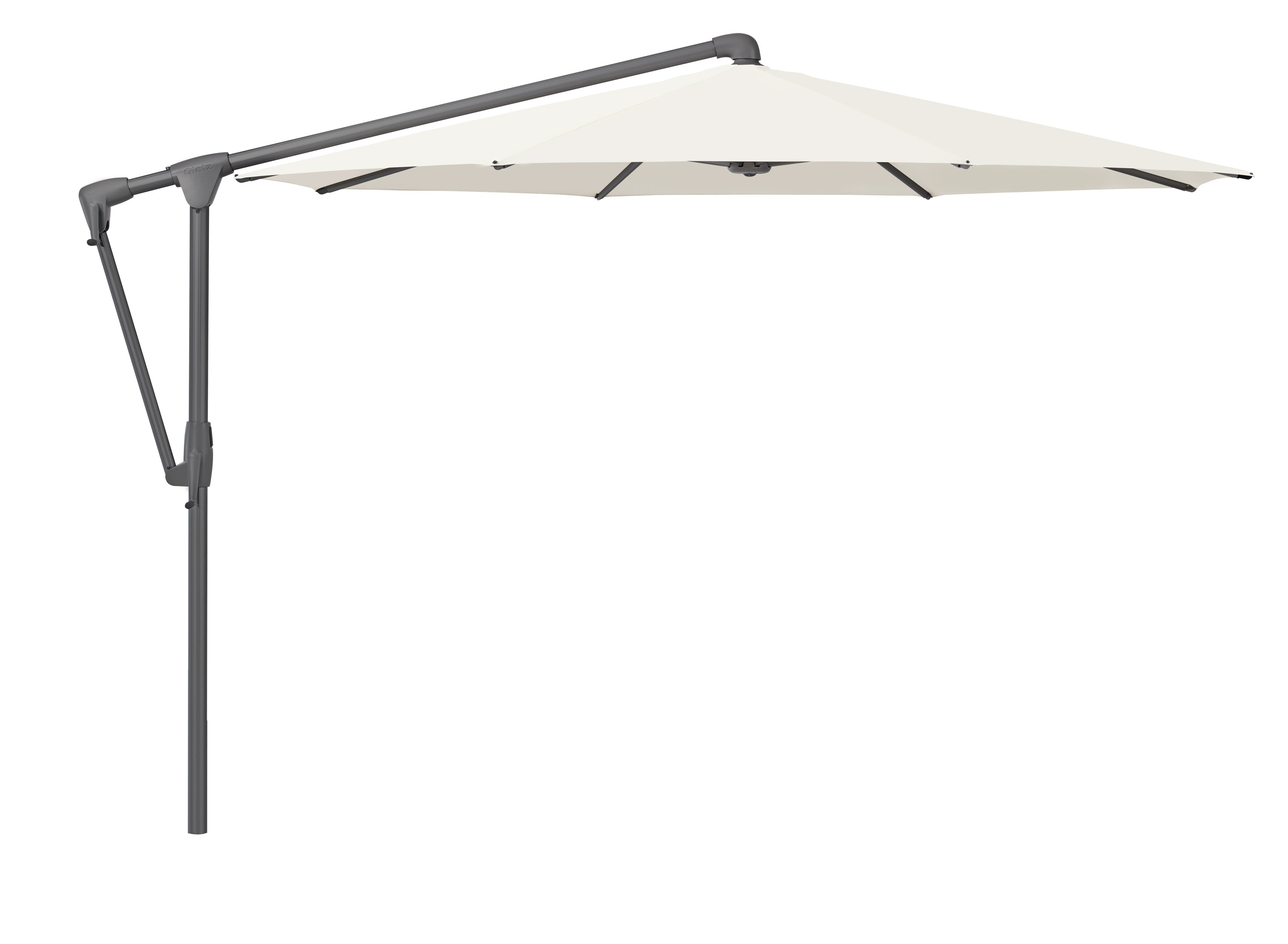 Sunwing 3.3m Round Natural Canopy With Official Glatz Moveable Concrete Base