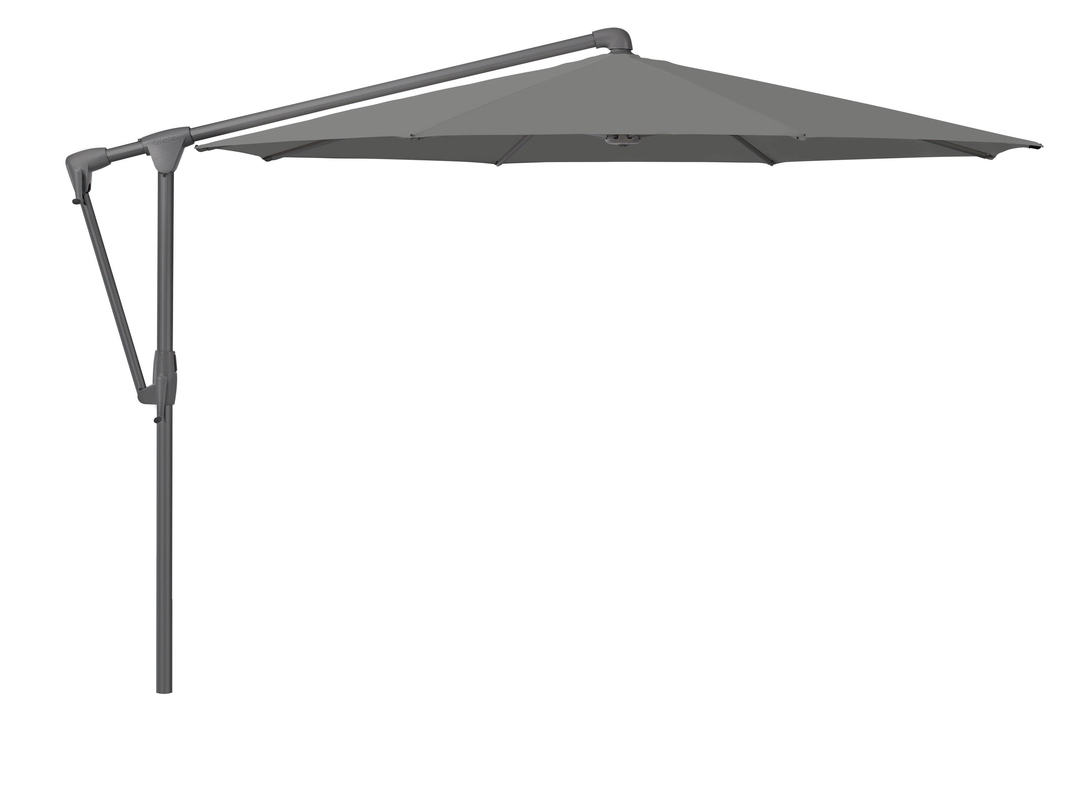 Sunwing 3.3m Round Stone Grey Canopy With Liro Moveable Base
