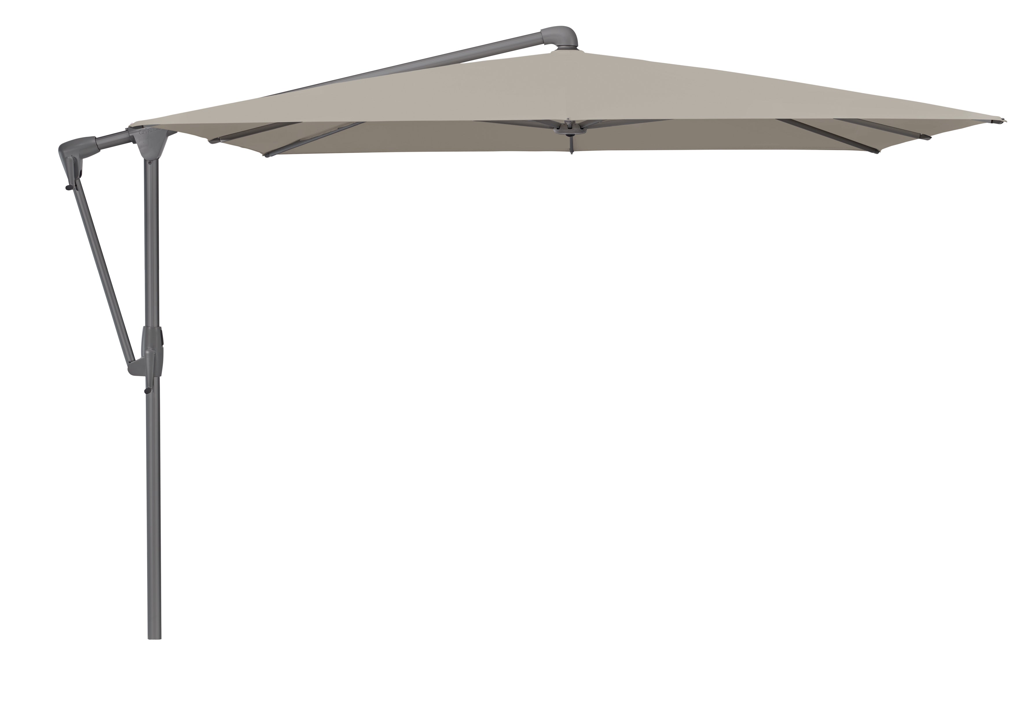 Sunwing 2.7x2.7m Square Taupe Canopy With Official Glatz Moveable Concrete Base