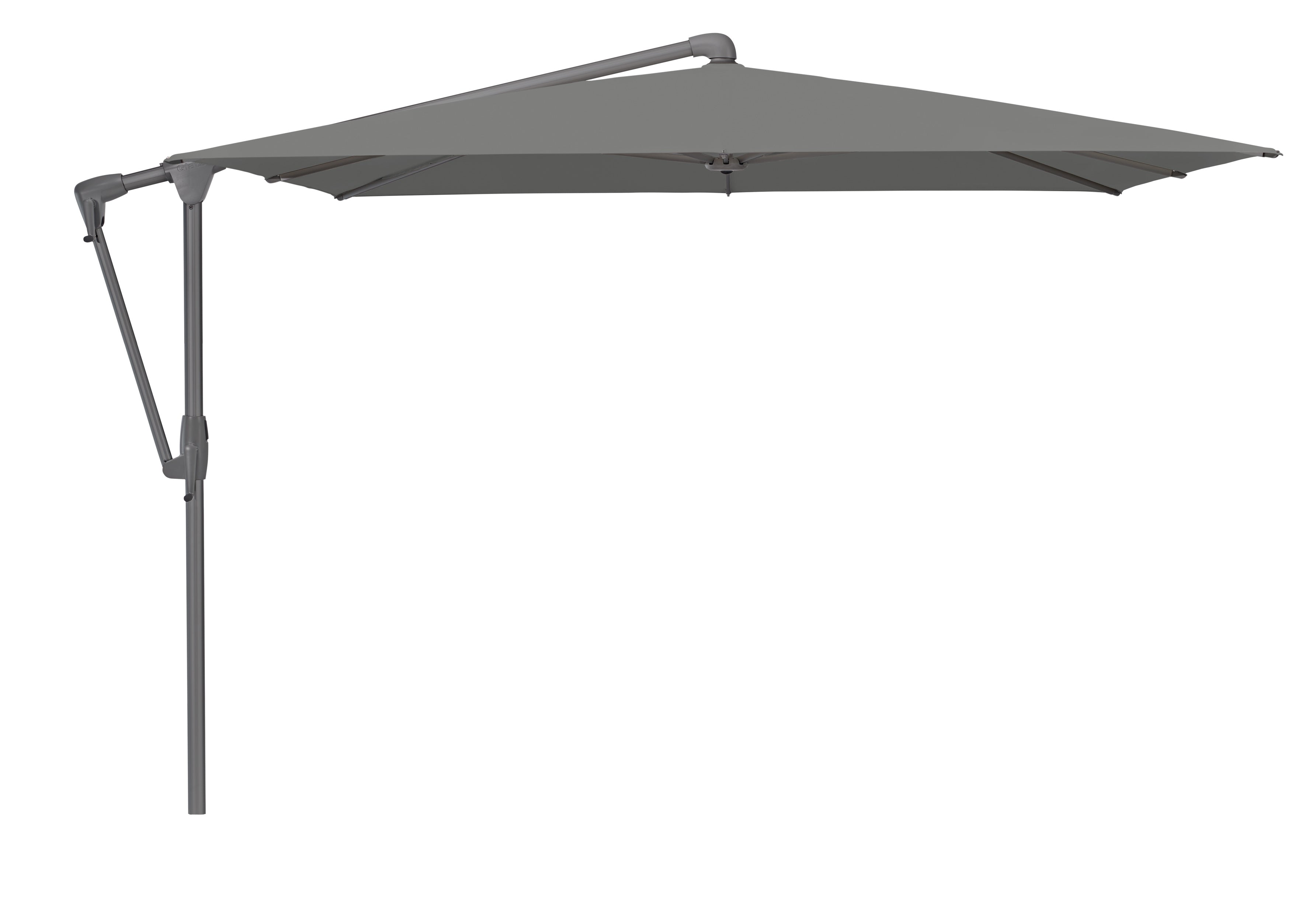 Sunwing 2.7x2.7m Square Stone Grey Canopy With Official Glatz Moveable Concrete Base