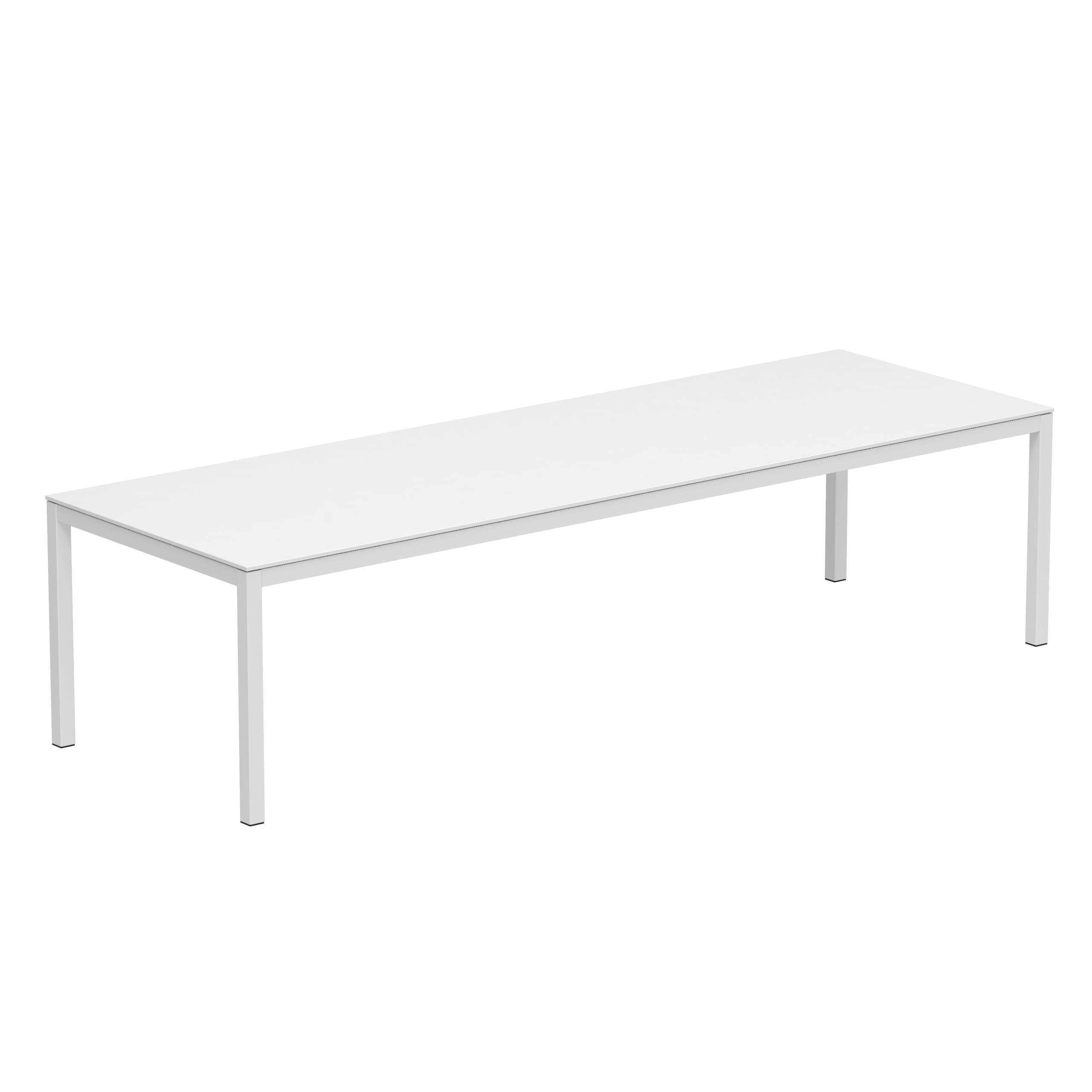Taboela Table 300x100cm White + Ceramic Top White