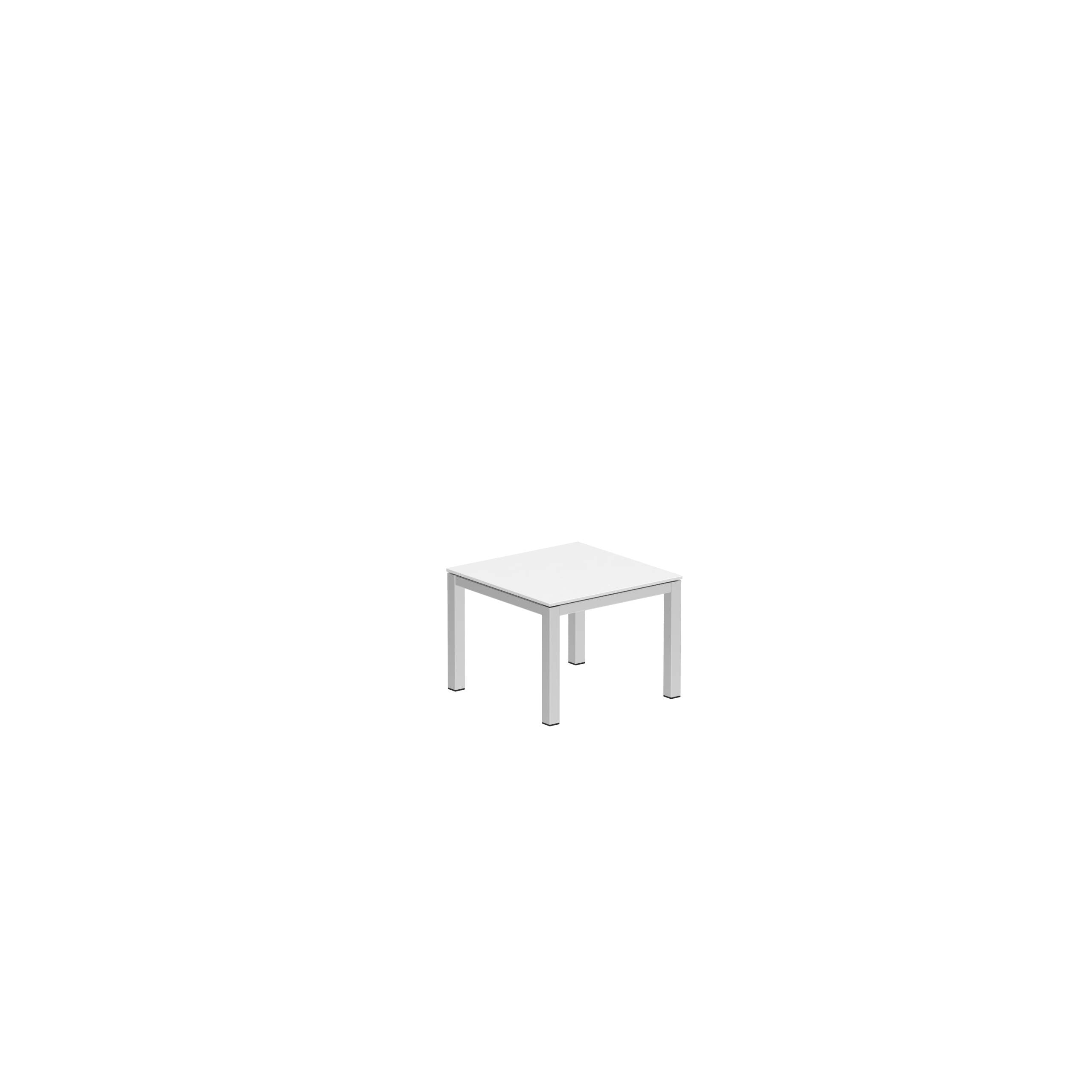 Taboela Table 50x50cm Ep + Ceramic Top White
