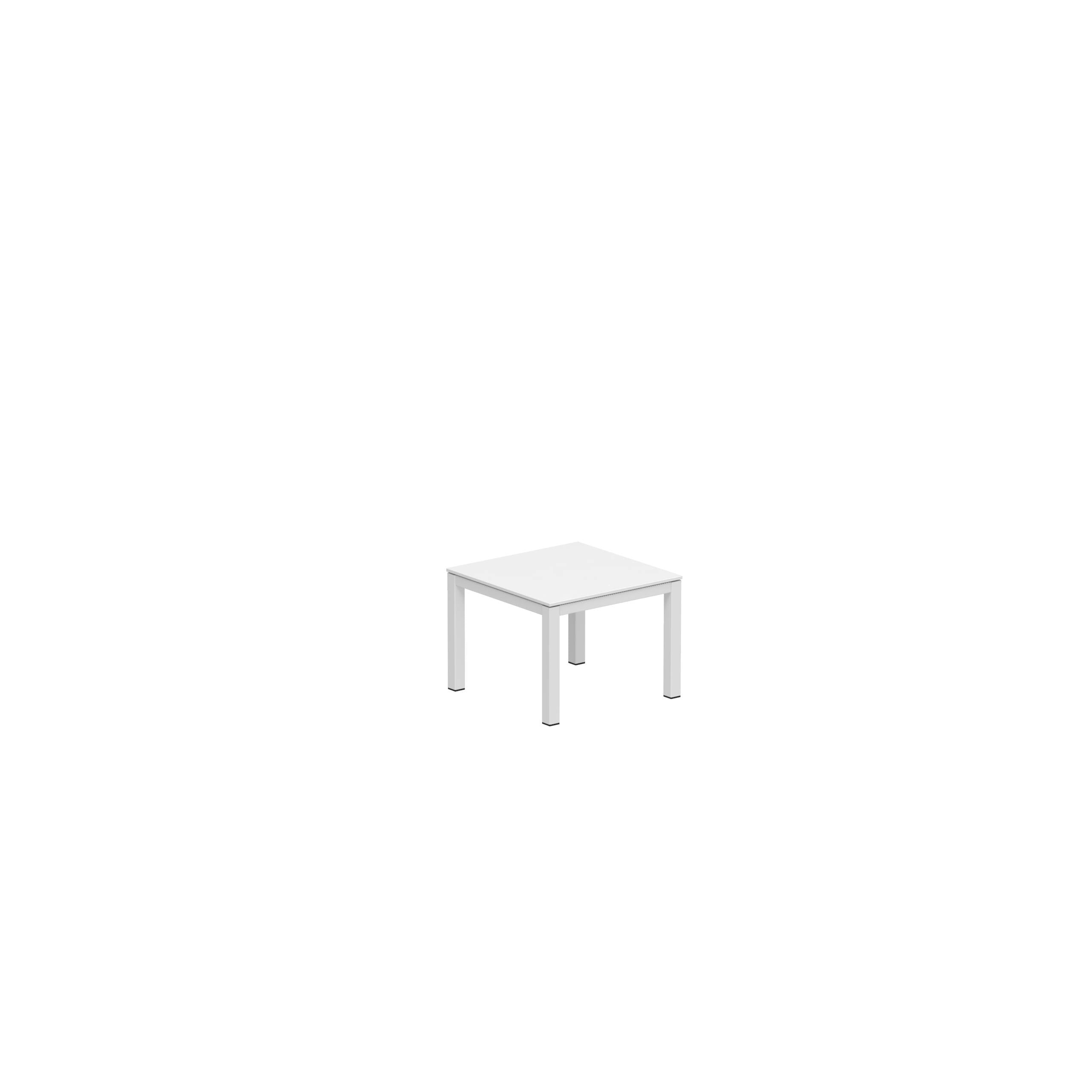 Taboela Table 50x50cm White + Ceramic Top White