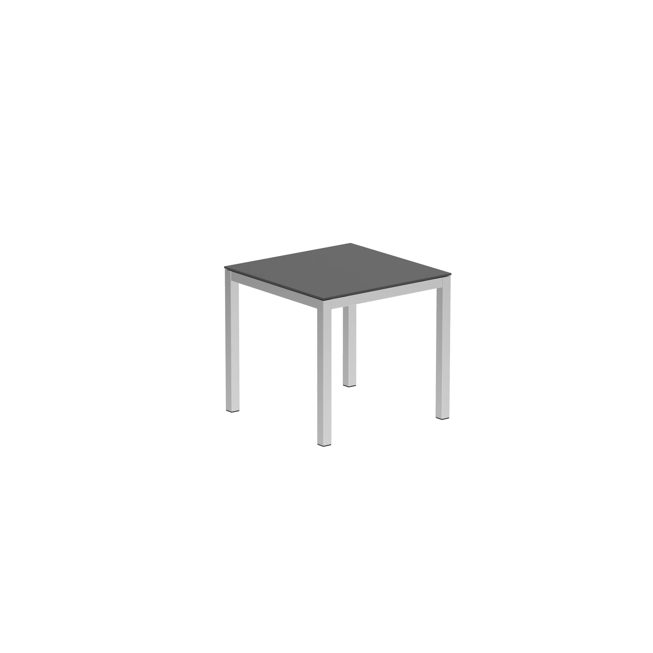 Taboela Table 80x80cm Ep + Ceramic Top Black