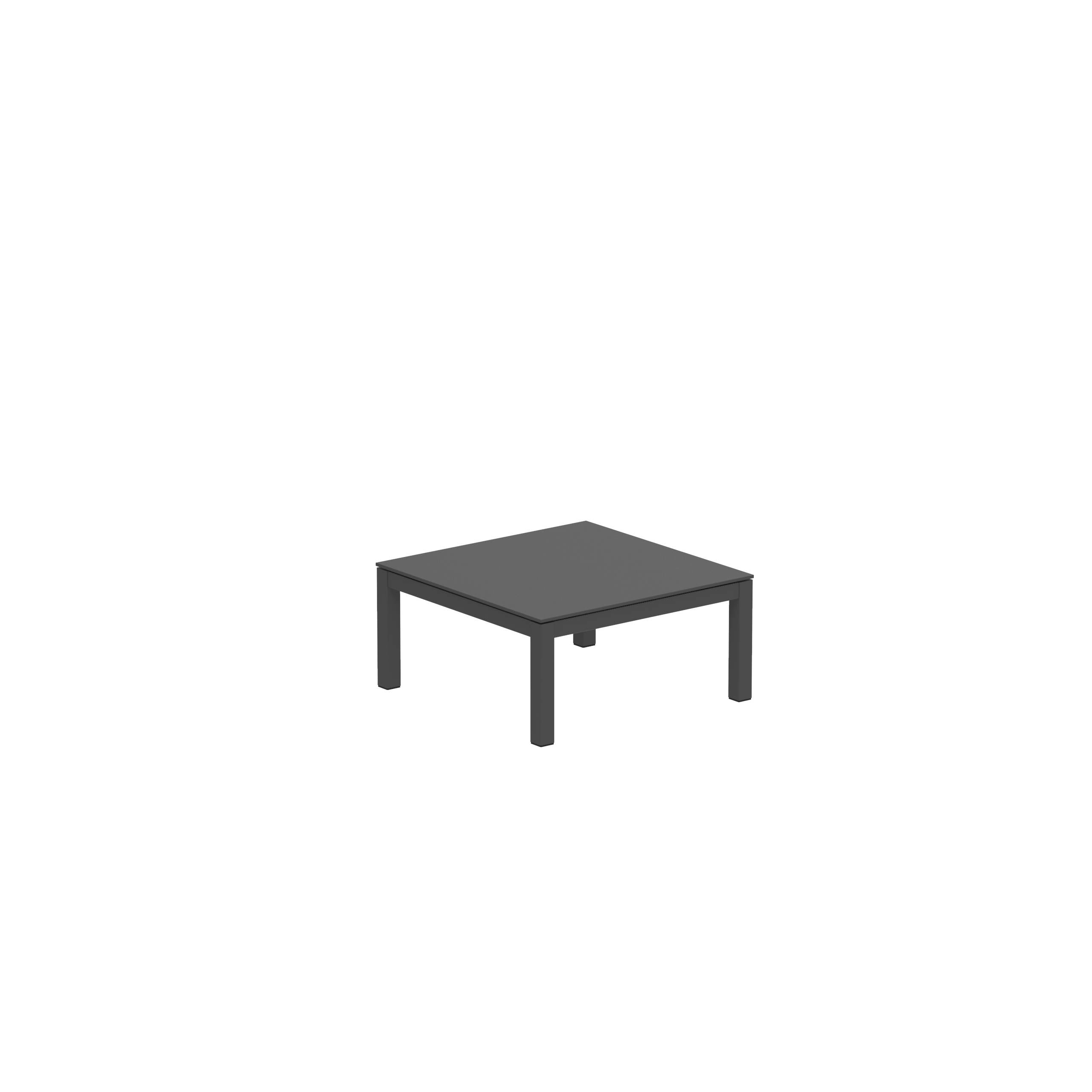 Taboela Low Table 80x80cm Anthracite+ Ceramic Top Black